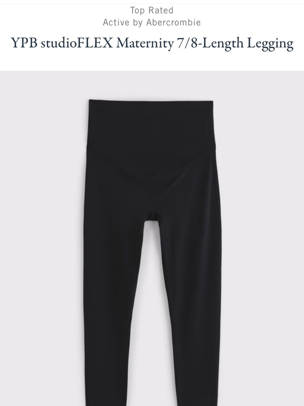 Abercrombie & Fitch YPB studioFLEX Maternity 7/8-Length Legging